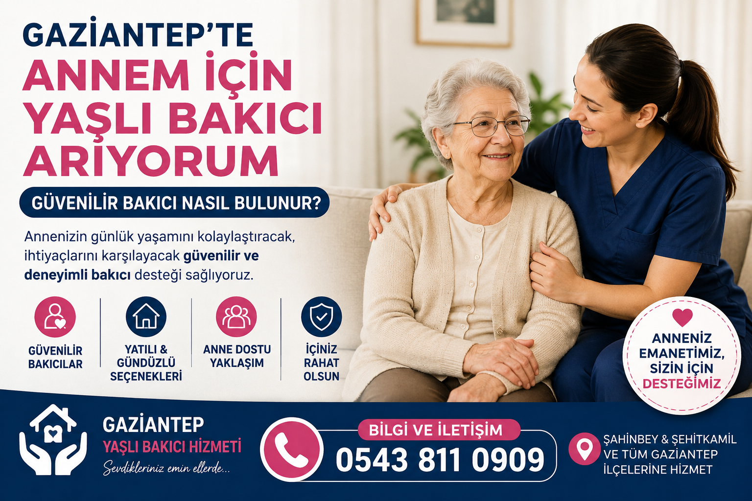 Gaziantep’te Annem İçin Yaşlı Bakıcı Arıyorum: Güvenilir Bakıcı Nasıl Bulunur?